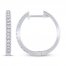 Diamond Hoop Earrings 1/4 ct tw 10K White Gold