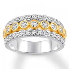 Diamond Anniversary Band 1 ct tw Round-cut 14K Two-Tone Gold