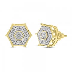 Men's Diamond Earrings 1/4 ct tw 10K Yellow Gold