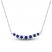 Blue Lab-Created Sapphire Necklace Sterling Silver 18"