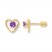 Amethyst Earrings 14K Yellow Gold