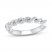 Diamond Anniversary Ring 1/3 ct tw Baguette/Round-cut 14K White Gold