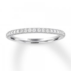 Diamond Wedding Band 1/5 ct tw Round-cut 14K White Gold