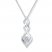 Diamond Necklace 1/10 ct tw Round-cut 10K White Gold