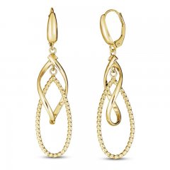 Twist Hoop Earrings 10K Yellow Gold