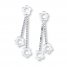 Floral Dangle Earrings Sterling Silver