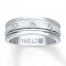 Men's Leo Diamond Band 1/2 Carat tw 14K White Gold