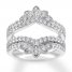 Diamond Enhancer Ring 1 ct tw Round-cut 14K White Gold