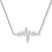 Heartbeat Necklace 1/10 ct tw Diamonds Sterling Silver