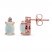 Natural Opal Earrings 1/20 ct tw Diamonds 10K Rose Gold