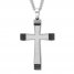 Men's Lord's Prayer Cross Necklace Stainless Steel