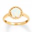 Lab-Created Opal Ring 10K Yellow Gold