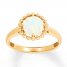 Lab-Created Opal Ring 10K Yellow Gold