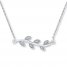 Diamond Vine Necklace 1/20 ct tw Round-cut Sterling Silver