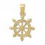 Ship's Wheel Charm 14K Yellow Gold