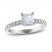 Diamond Engagement Ring 1-1/3 ct tw Princess/Round 14K White Gold