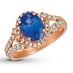 Le Vian Tanzanite Ring 1/2 ct tw Diamonds 14K Strawberry Gold