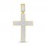 Men's Diamond Cross Pendant 1/2 ct tw Round-cut 10K Yellow Gold