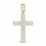 Men's Diamond Cross Pendant 1/2 ct tw Round-cut 10K Yellow Gold