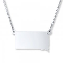 South Dakota State Necklace Sterling Silver