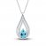 Swiss Blue Topaz & White Lab-Created Sapphire Necklace Sterling Silver 18"