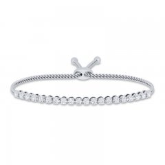 Diamond Bolo Bracelet 1/2 ct tw Sterling Silver