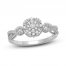 Diamond Ring 1/4 ct tw Round-cut 10K White Gold