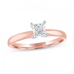 Diamond Solitaire Engagement Ring 1/2 ct tw 14K Rose Gold