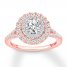 Diamond Engagement Ring 1-1/4 ct tw Round-cut 14K Gold