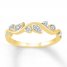 Diamond Leaf/Vine Ring 1/6 ct tw Round-cut 10K Yellow Gold