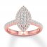 Diamond Engagement Ring 3/4 ct tw Round-cut 14K Rose Gold