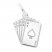 Playing Cards Charm Sterling Silver