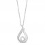 Hallmark Diamonds Necklace 1/10 ct tw Sterling Silver 18"