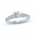 Monique Lhuillier Bliss Diamond Engagement Ring 1-1/8 ct tw Round & Marquise-cut 18K White Gold