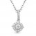 Diamond Necklace 1/10 ct tw Round-cut 10K White Gold 18"