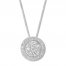 Diamond Necklace 3/4 ct tw Round-cut 14K White Gold