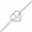 Heartbeat Anklet 1/15 ct tw Diamonds Sterling Silver/10K Gold