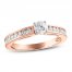 Diamond Engagement Ring 5/8 ct tw Round-cut 14K Rose Gold