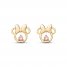 Children's Minnie Mouse Pink Cubic Zirconia Stud Earrings 14K Yellow Gold