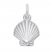 Scallop Shell Charm Sterling Silver