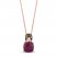 Le Vian Rhodolite Necklace 1/5 ct tw Diamonds 14K Strawberry Gold 18"