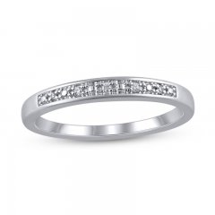 Diamond Wedding Band Diamond Accents 10K White Gold