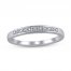 Diamond Wedding Band Diamond Accents 10K White Gold