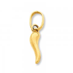 Italian Horn Charm 14K Yellow Gold