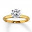 Diamond Solitaire Ring 1 carat Round-cut 14K Two-Tone Gold