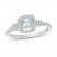 Aquamarine Ring 1/5 ct tw Diamonds 10K White Gold