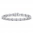 Love + Be Loved Diamond Tennis Bracelet 1/3 ct tw Sterling Silver 7.25"