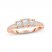 Three-Stone Diamond Engagement Ring 1/2 ct tw Princess & Round-cut 14K Rose Gold