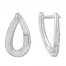 Diamond Hoop Earrings 3/8 ct tw Round-cut 10K White Gold