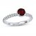 Stackable Ring Lab-Created Ruby Sterling Silver